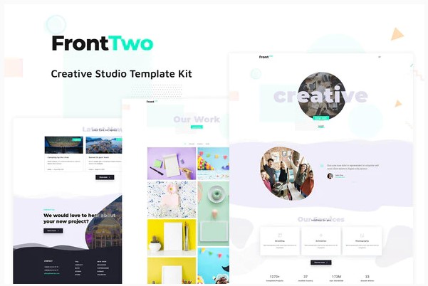 Themeforest FrontTwo - Creative Studio Template Kit слив курса