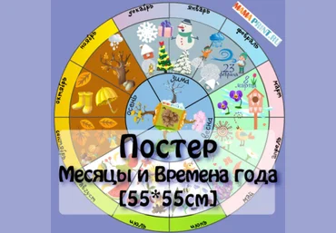 Постер месяцы и времена года - Mama-print 2017 слив