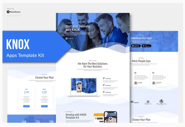 Themeforest Knox - Technology & Apps Template Kit слив курса
