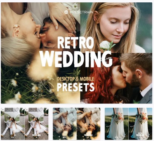 Elements.Envato Retro Wedding Lightroom Presets Ретро свадебные пресеты Lightroom 2021 слив курса