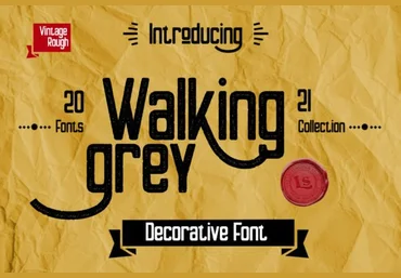 Creativefabrica Walking Grey Font 2021 слив