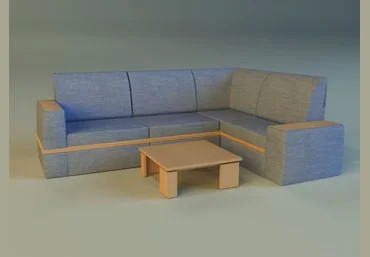 3docean Cloth corner sofa слив
