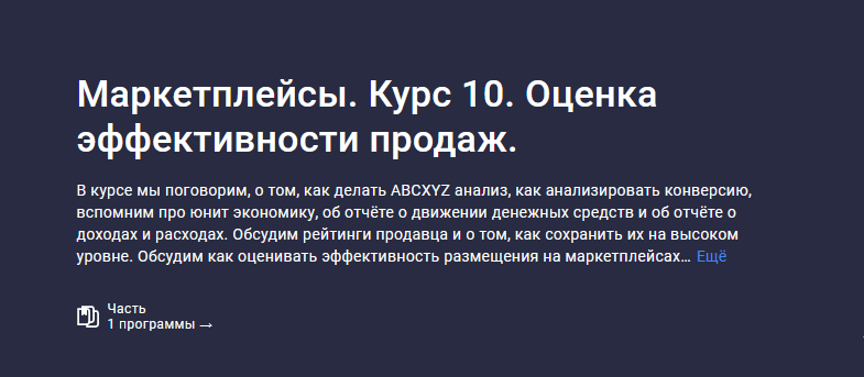 Анастасия Эджингтон Stepik Маркетплейсы. Курс 10. Оценка эффективности продаж 2023 слив курса