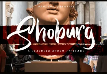 Fontbundles Shoburg Textured Brush Typeface 2022 слив