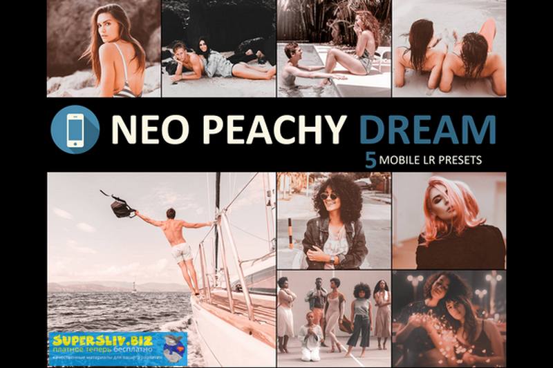 DesignBundles Neo Peachy Dream mobile lightroom presets 2019 слив курса