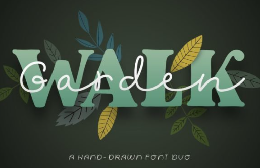 Creativefabrica Garden Walk Font 2022 слив курса