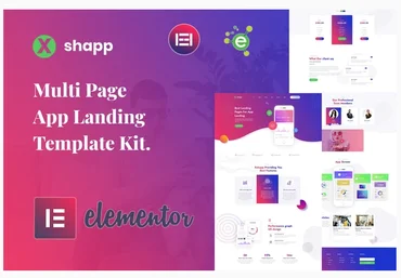 Themeforest Xshapp - App Landing Elementor Template Kit скачать слив