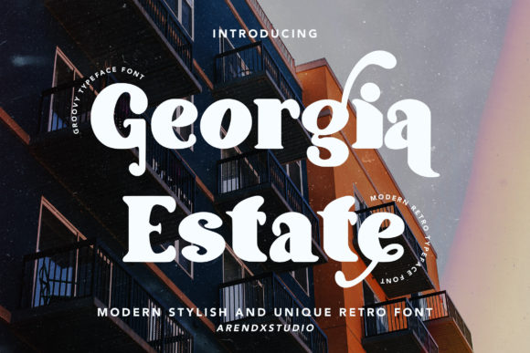 Creativefabrica Georgia Estate Font 2021 слив курса
