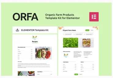 Themeforest Organic Farm Products Elementor Template Kit слив
