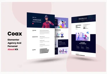 Themeforest Coax - Agency And Personal About Us Elementor Template Kit слив