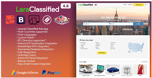 Скрипт доски объявлений LaraClassified v4.8 Null слив курса