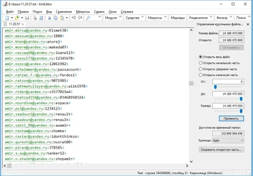 EmEditor - программа для работы с большими текстовыми файлами слив