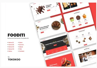 Themeforest Fooditi - Restaurant and Cafe Elementor Template Kit слив