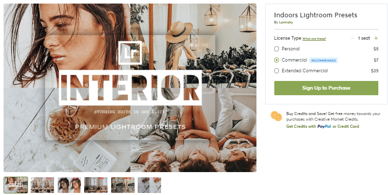 Creativemarket Indoors Lightroom Presets 2020 слив курса