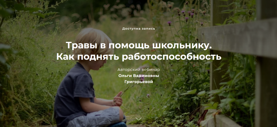 Ольга Григорьева Травы в помощь школьнику. Как поднять работоспособность 2022 слив курса