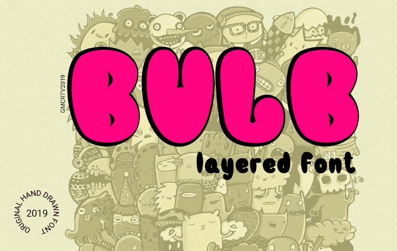 Creativemarket Bulb-Layered-Font слив курса