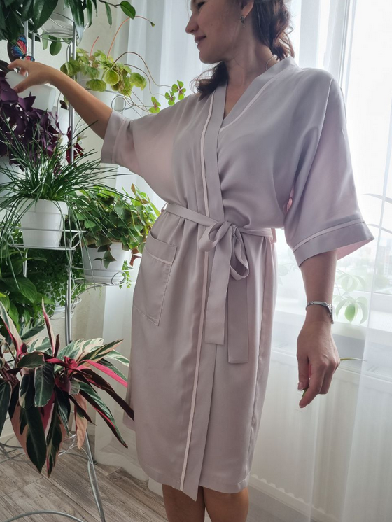 annabelle_textile Шитье Шьем женский халат-кимоно. МK+выкройки с 46-62 размер 2022 слив курса