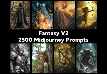 ChillaxDesignsArt 2500 промптов для создания фэнтезийных персонажей в Midjourney 2025 слив