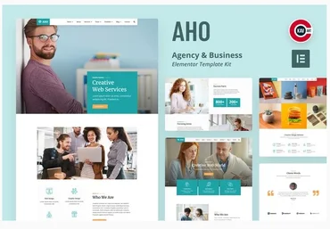 Themeforest Aho - Agency & Business Elementor Template Kit скачать слив