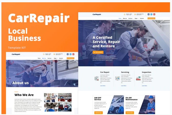 Themeforest CarRepair - Local Business Template Kit слив курса