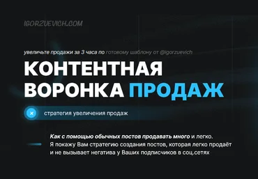 Игорь Зуевич Контентная воронка продаж 2023 слив