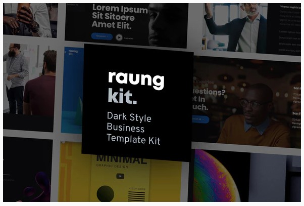 Themeforest Raung - Dark Style Business Template Kit слив курса