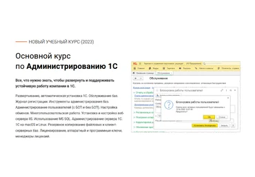 Дмитрий Калиниченко курсы-по-1с.рф Основной курс по Администрированию 1С 2023 слив