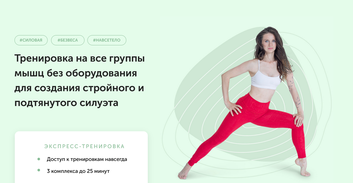 Виктория Боровская Тренировка на все группы мышц без оборудования 2021 слив курса