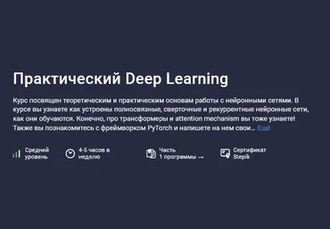 Елена Кантонистова, Евгений Паточенко, Марк Блуменау Stepik Практический Deep Learning 2025 слив