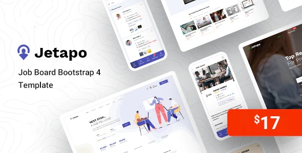 BootXperts Jetapo - Job Board HTML Bootstrap 4 Template 2020 слив курса