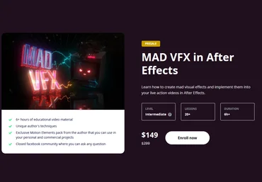 Motion Design School MAD VFX in After Effects 2020 скачать слив
