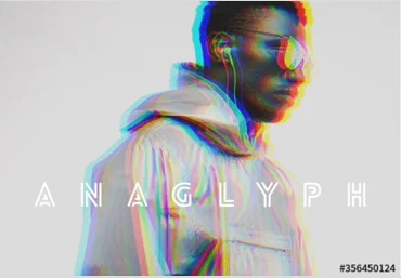 AdobeStock Duo Color Anaglyph Mockup Effect 2020 слив