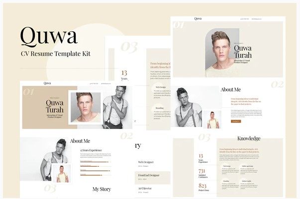 Themeforest Quwa - CV Resume Template Kit слив курса