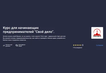 Stepik Курс для начинающих предпринимателей «Своё дело» 2024 слив