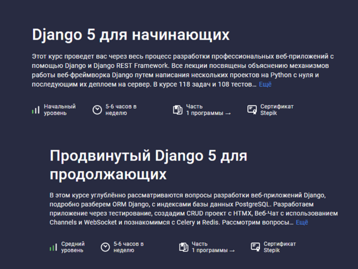 Илья Перминов Stepik Django 5 для начинающих + Продвинутый Django 5 для продолжающих 2023 слив курса