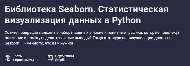 Сергей Спирёв Stepik Библиотека Seaborn. Статистическая визуализация данных в Python 2025 слив курса