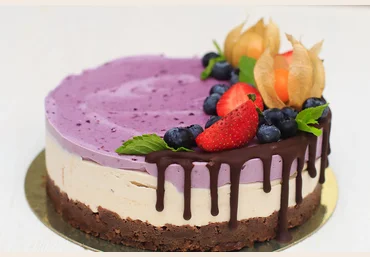 Ирина Огурченок Полезные сладости: торт Лимонно-черничный Raw Cake слив
