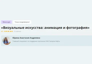 Инфоурок Анастасия Юрина ― Визуальные искусства: анимация и фотография 2024 слив