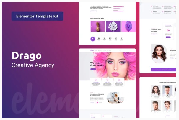 Themeforest Drago - Creative Digital Agency Elementor Template Kit слив курса