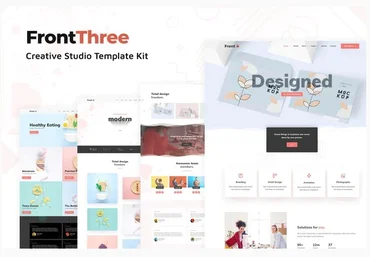 Themeforest FrontThree - Creative Studio Template Kit слив