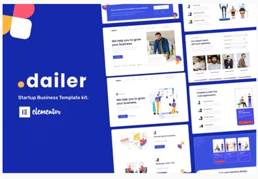 Themeforest Dailer - Startup Elementor Template Kit скачать слив