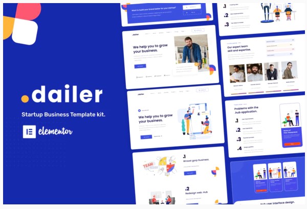Themeforest Dailer - Startup Elementor Template Kit слив курса