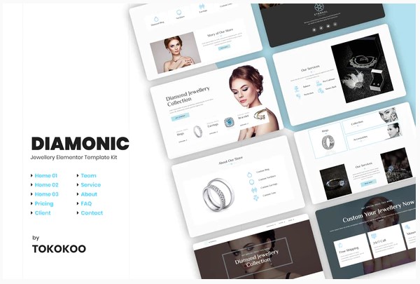 Themeforest Diamonic - Jewellery Store Elementor Template Kit слив курса