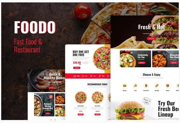 Themeforest Foodo - Fast Food & Pizza Elementor Templates слив курса