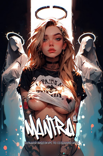 Роман Мантра Большой видеокурс по созданию артов с помощью нейросети и photoshop 2024 слив курса