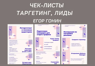 Егор Гонин Чек-листы «Таргетинг, лиды» слив