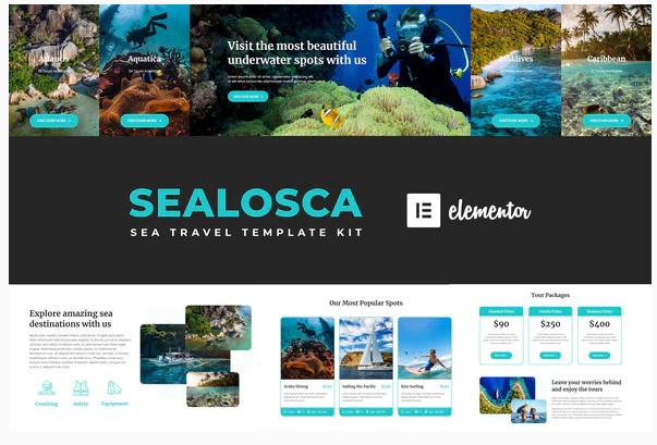 Themeforest Sealosca - Sea Adventure Travel Template Kit слив курса