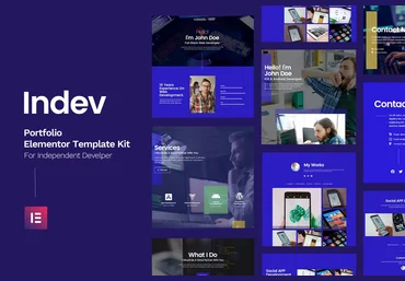 Gpldigital Indev – Portfolio Elementor Template Kit For Developer слив