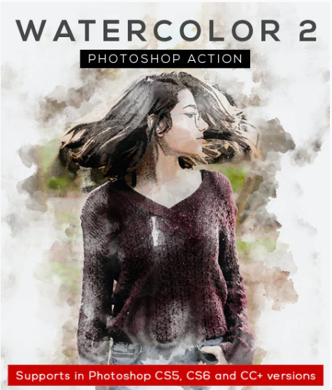 Graphicriver Watercolor 2 Photoshop Action 2020 слив курса