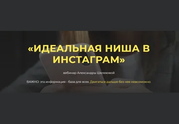 Александра Шелехова «Идеальная ниша в инстаграм» 2021 слив